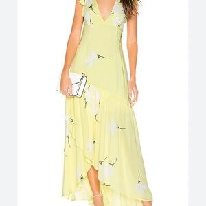 Free People Yellow Floral Maxi Dress